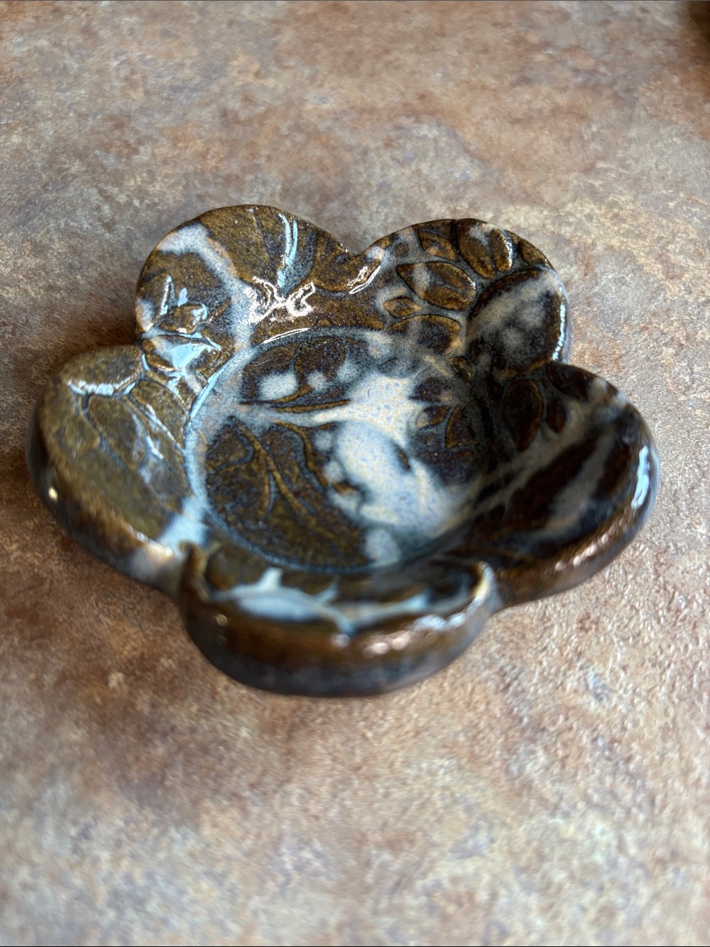 floral trinket tray
